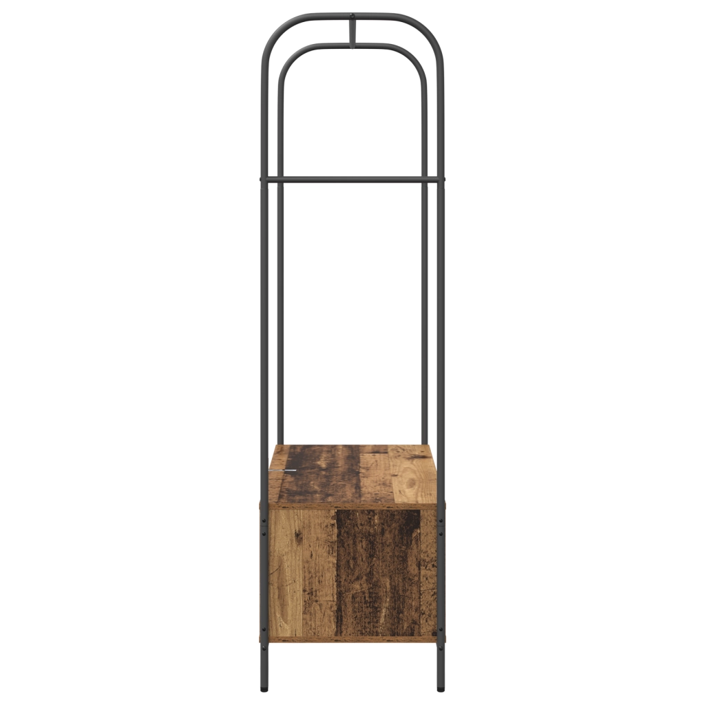 Appendiabiti con ripiani Legno vecchio 100x44x160 cm
