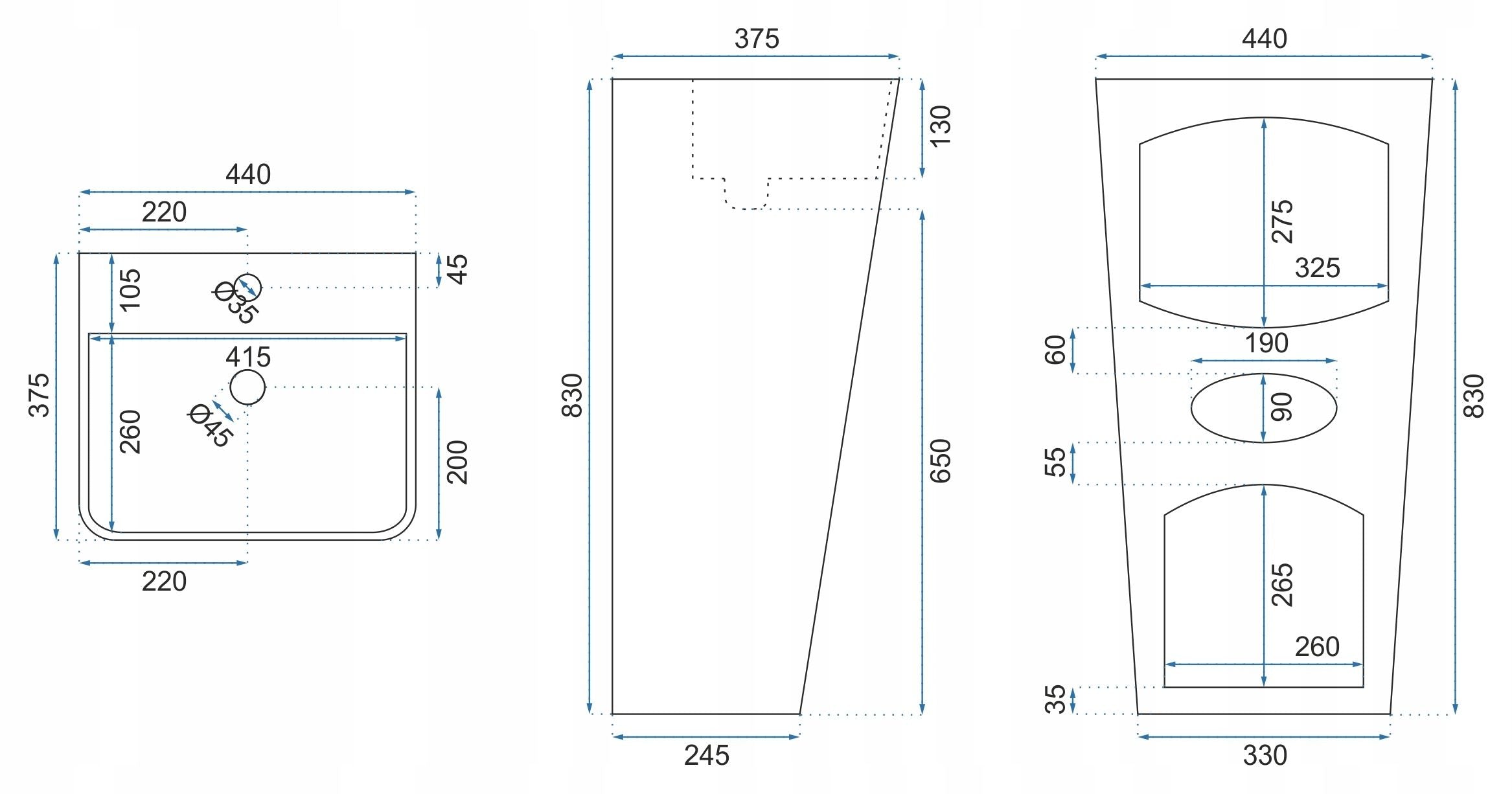 Lavabo Monolitico Rea Aris