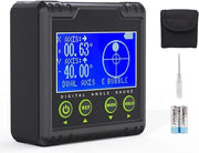 Misuratore angolare digitale magnetico - Ricaricabile - Angolo di inclinazione con schermo LCD - Inclinometro preciso - Gradi - Strumento di misura idroresistente - Magnetici integrati - Allarme udibile - Nero