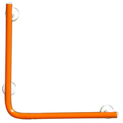 Maniglia bagni disabili e anziani verticale e laterale cm.50x50 color arancio