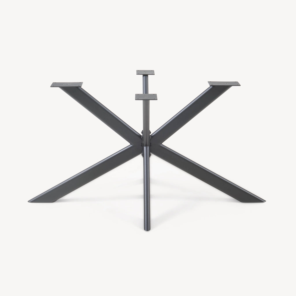 Telaio Svallersun per Mobili 'Fai da Te' Struttura a 4 Gambe Incrociate in Acciaio con Profili Ovali Piatti 140 x 78 x 71,5 cm - Nero [en.casa]