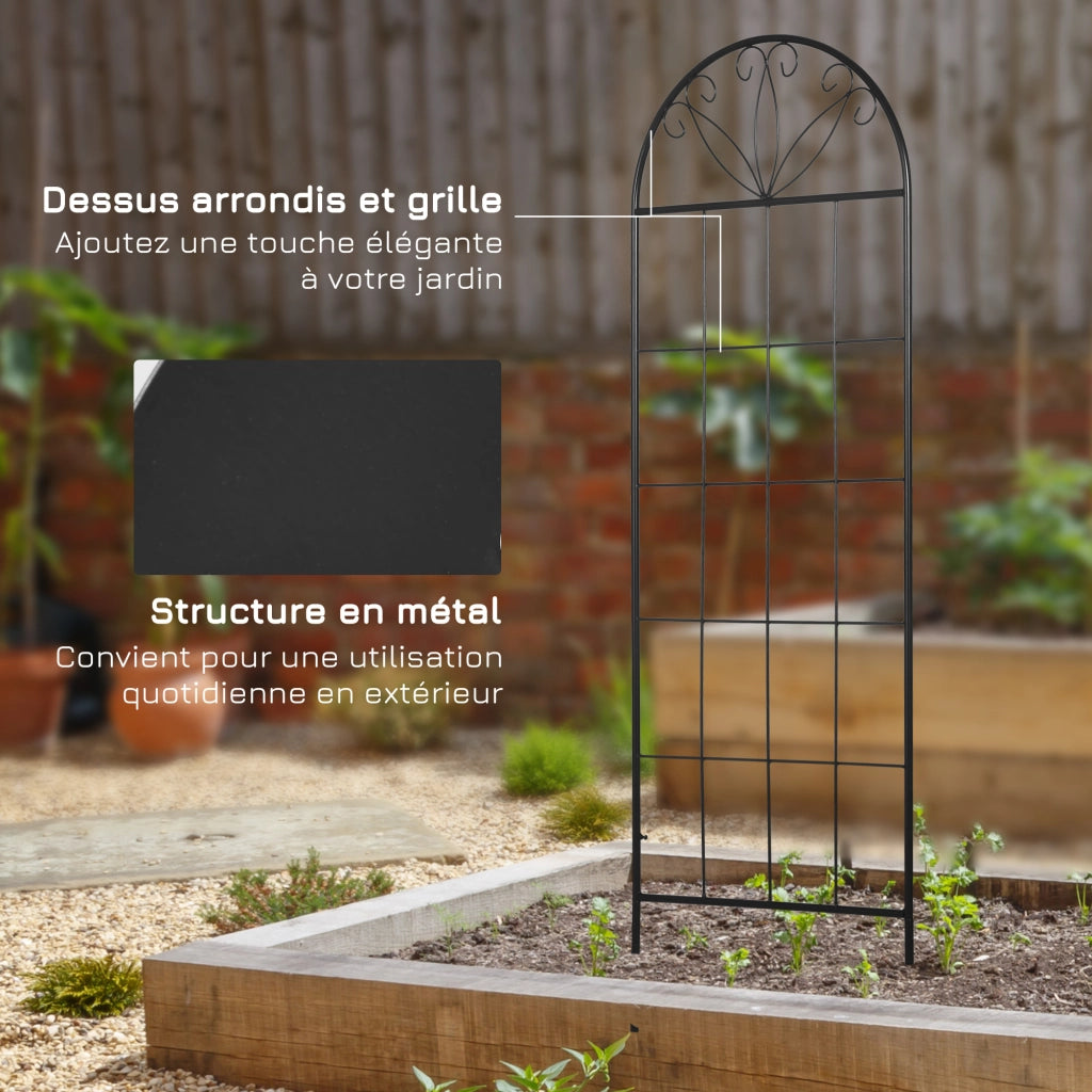Griglia per piante rampicanti 2 pezzi ¨C zephmum ¨C 51x152 cm nero metallo