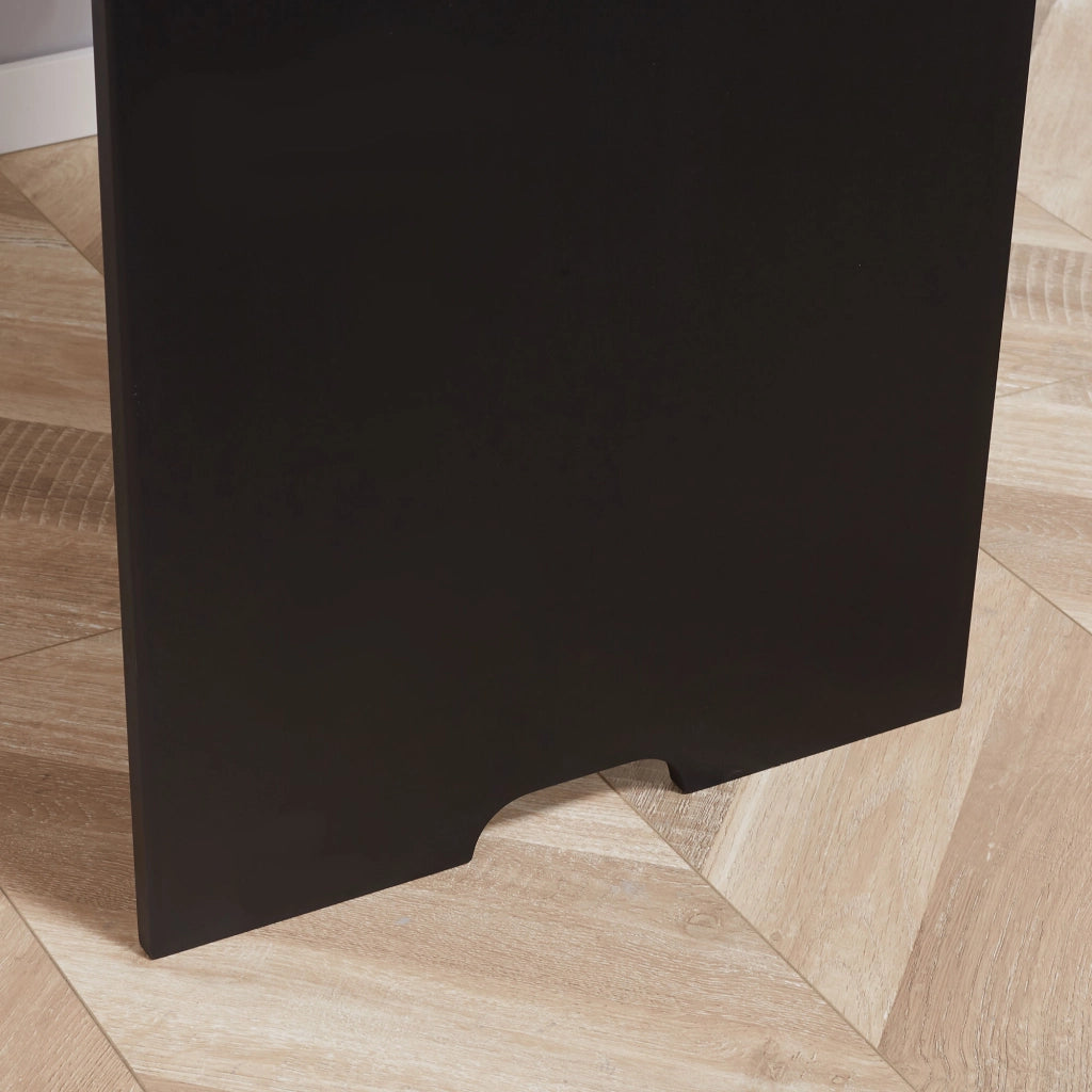 EasyComfort Tavolo Scrivania Pieghevole a Muro con Lavagna, 60x94.5x147cm, Bianco e Nero