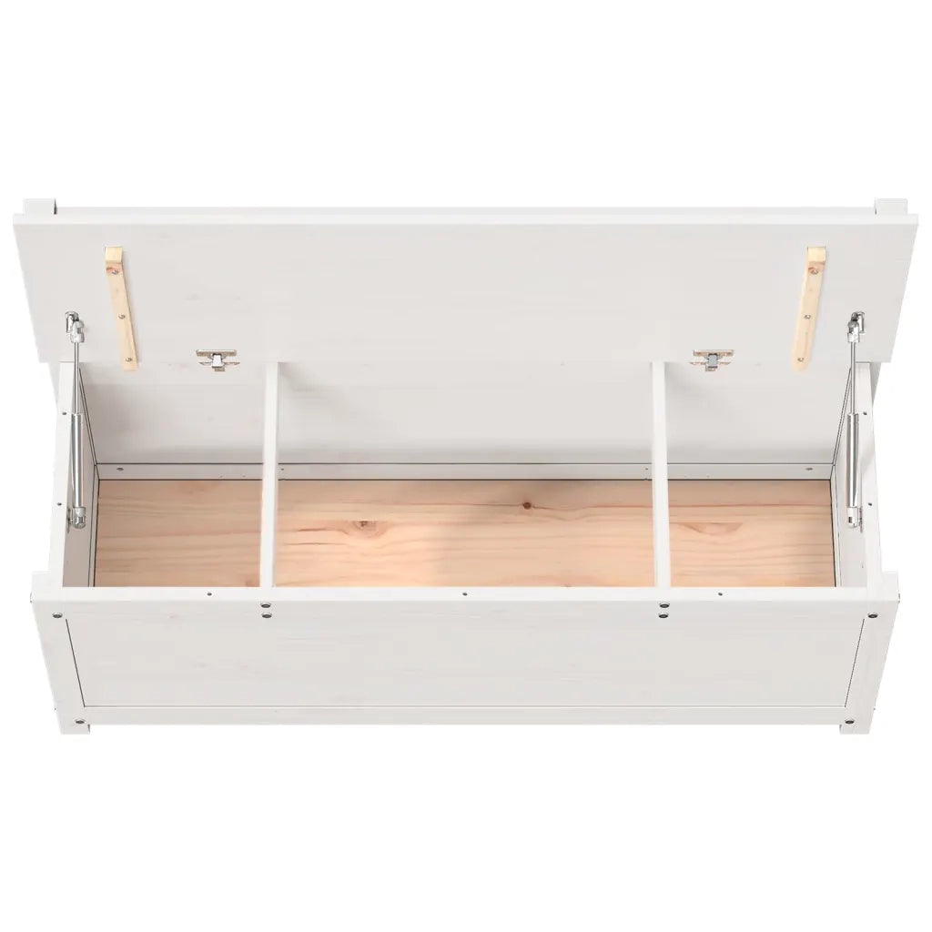 Panca-Sgabello Bianca 110x41x76,5 cm in Legno Massello di Pino