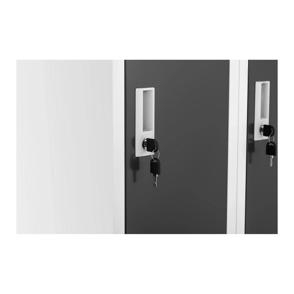 Armadio a 6 scomparti 180 cm grigio 14_0000478