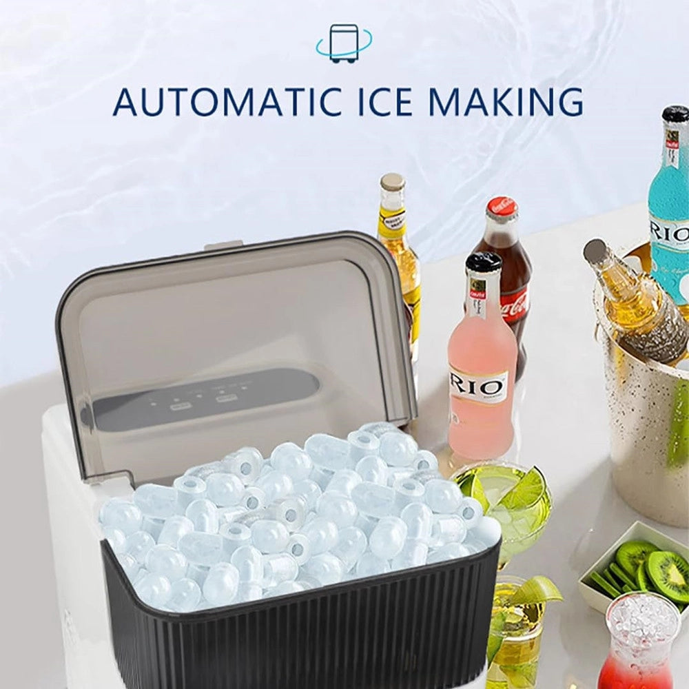 Trade Shop - Macchina Per Ghiaccio Pepita Cubetti Di Ghiaccio Completamente Automatica A Bassa Potenza -