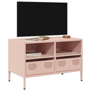 Mobile TV-Credenza per TV-Console TV Rosa 68x39x43,5cm in Acciaio Laminato a Freddo 862062