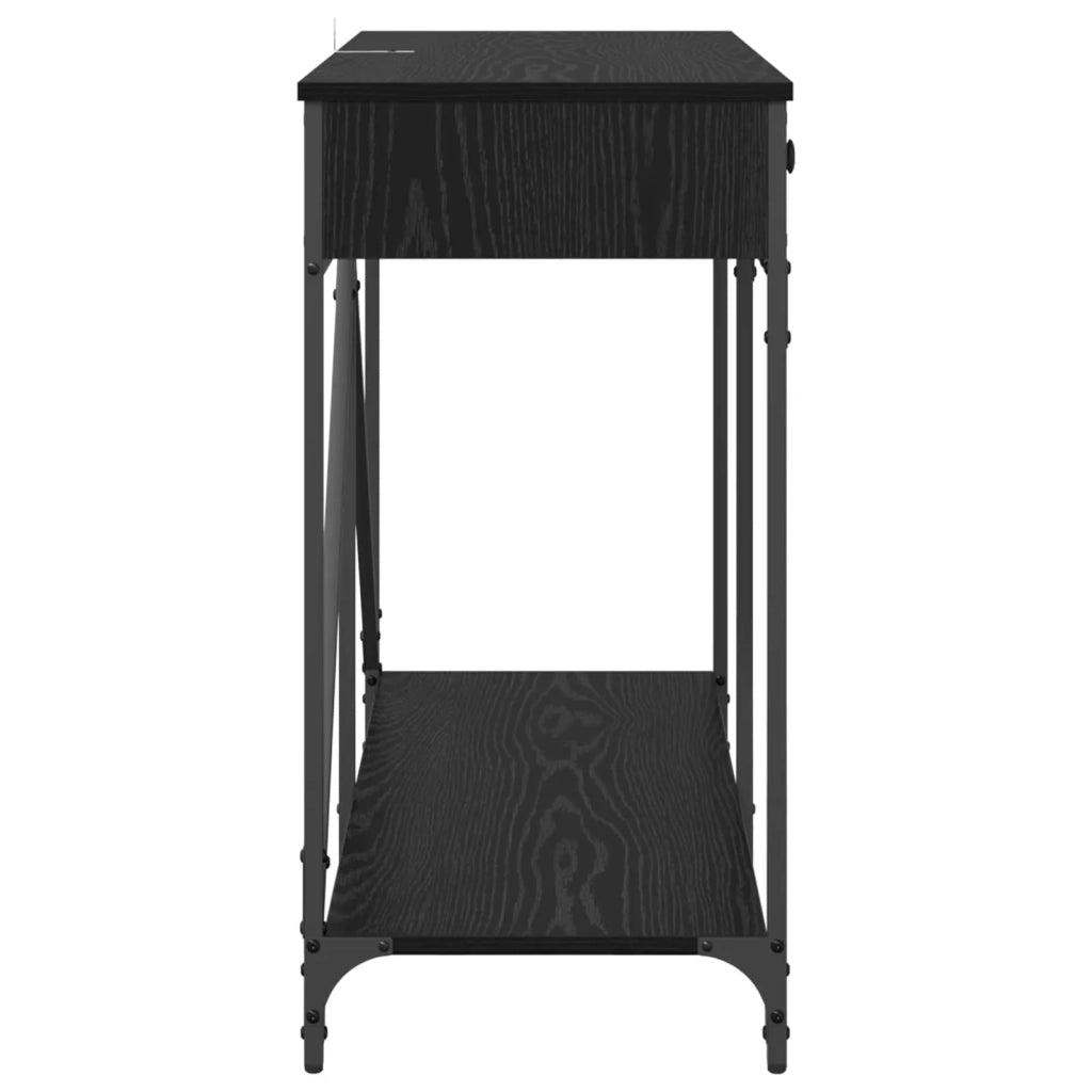 Tavolo consolle con cassetto Rovere Nero 100 x 39 x 78,5 cm