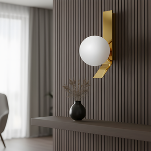 APP1758-1W Applique Da Parete In Oro Spazzolato/bianco