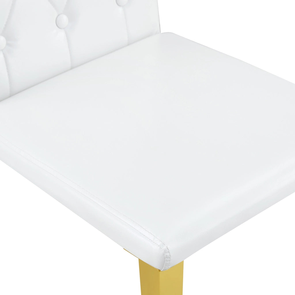 Set 4 Sedie da Pranzo Bianche con Gambe Oro in Metallo ¨C MINIMAL ¨C Stile Moderno