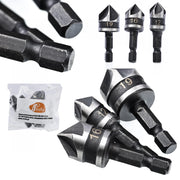 Set di Svasatori Rosfix 12, 16, 19 mm – Acciaio Inossidabile | Compatibile con Trapani Avvitatori | Precisione e Durata