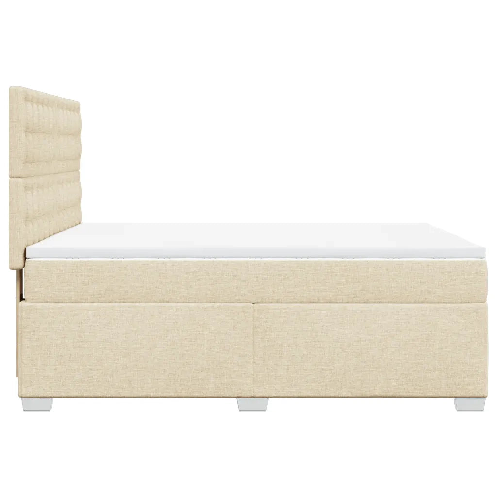 Giroletto a Molle con Materasso Crema 140x200 cm in Tessuto 3290530