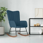 Sedia a Dondolo Blu in Velluto 327753