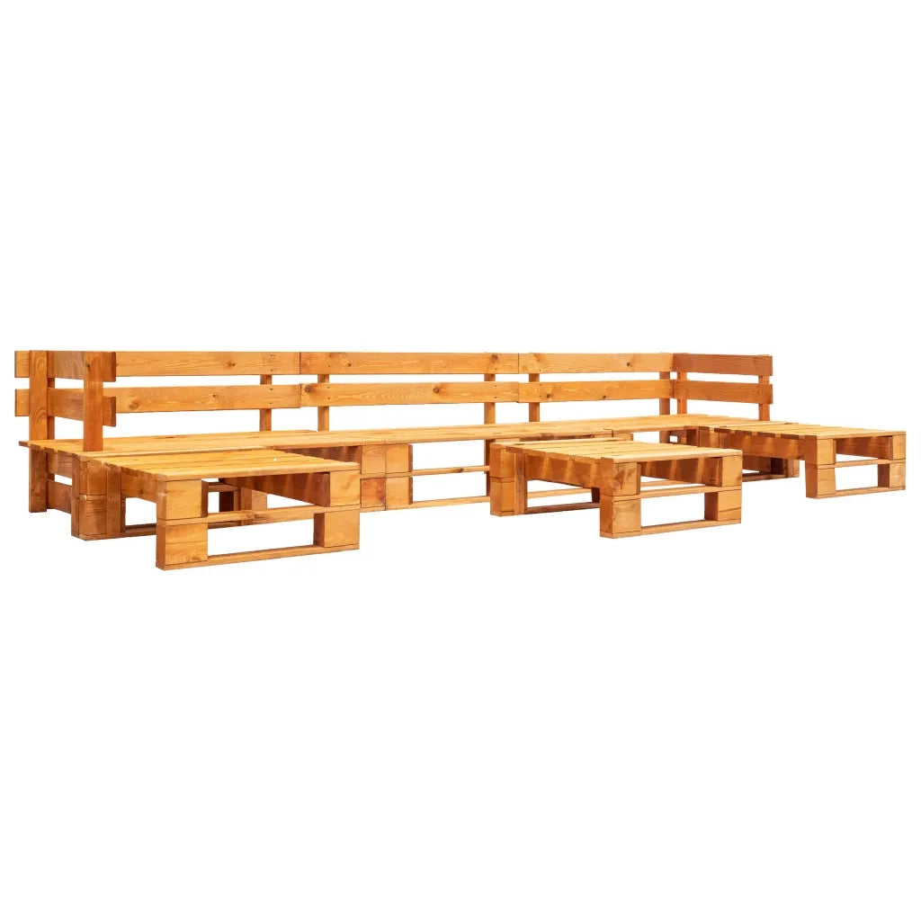 Set Divani da Giardino su Pallet 6 pz Cuscini Grigi in Legno 277467