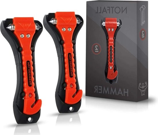 Kit di Emergenza per Auto - Set di 2 con Taglia Cintura e Punti Duri - Emergenza per Auto - Kit di Emergenza per Auto con Cintura di Sicurezza