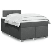 Giroletto a Molle con Materasso Grigio Scuro 120x190cm Tessuto 3285828