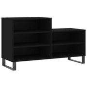 Scarpiera | Mobile per scarpe Nera 102x36x60 cm in Legno Multistrato