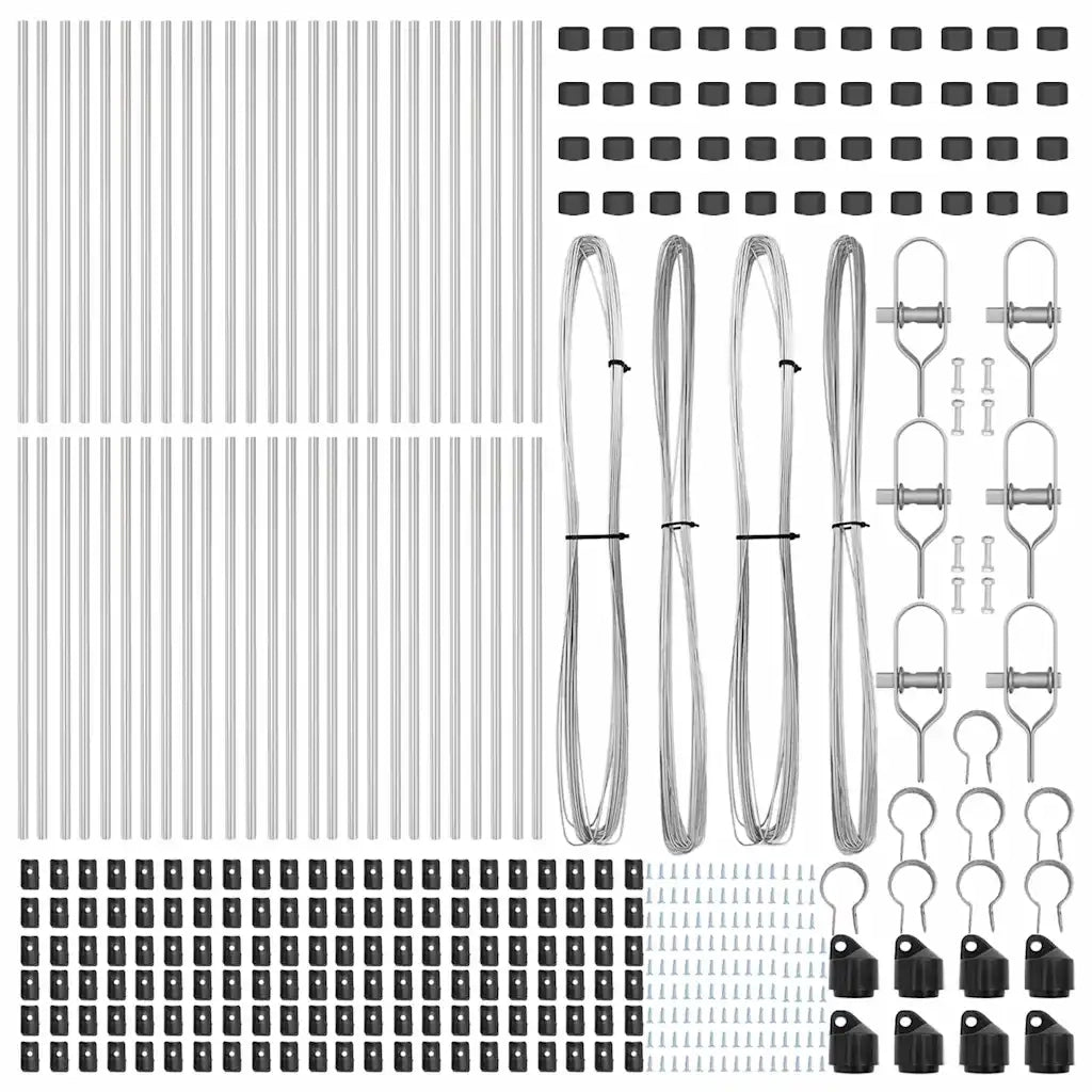 Palo della recinzione 52 pz Grigio 3,2 x 3,2 x 100 cm CFW4391861