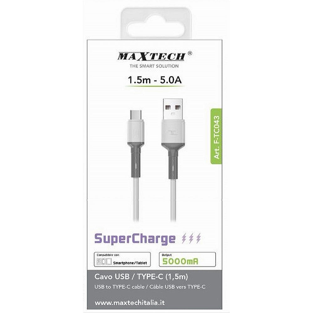 Trade Shop - Cavo Usb/type-c Supercharge Ricarica Dati 1.5mt 5a Per Smartphone Tablet F-tc043 -