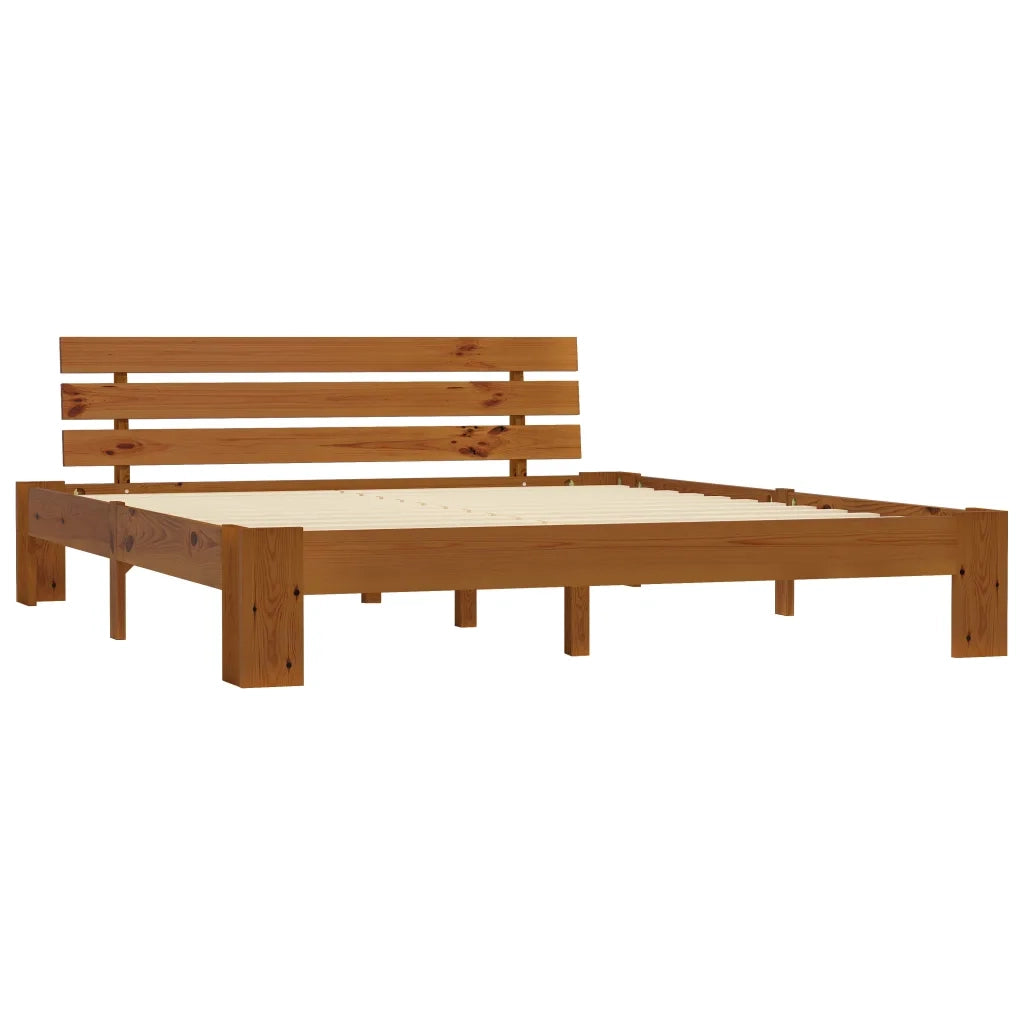 Giroletto senza Materasso Ambrato 180x200 cm in Legno di Pino 283183