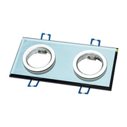 Faretto incasso quadrato 2xGU10 35W nero Eko-Light EKOS926
