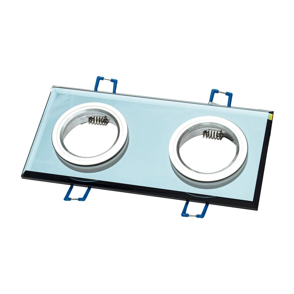 Faretto incasso quadrato 2xGU10 35W nero Eko-Light EKOS926