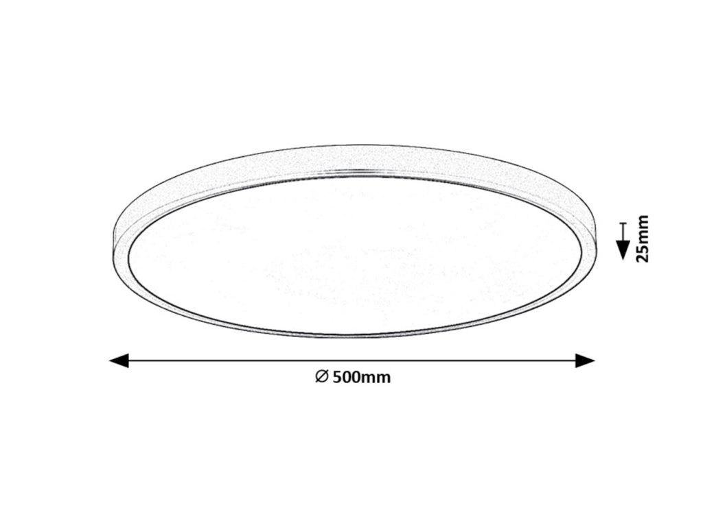 Plafoniera LED Rabalux Paulos Ø50 nero/bianco 48W 4000K