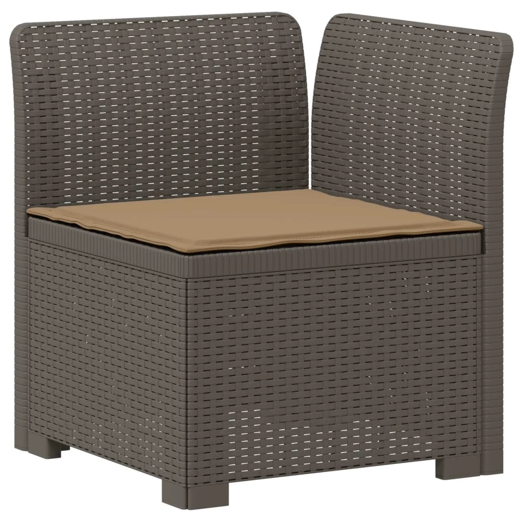 Divano da giardino 3 posti con cuscini in look rattan PP 8011902