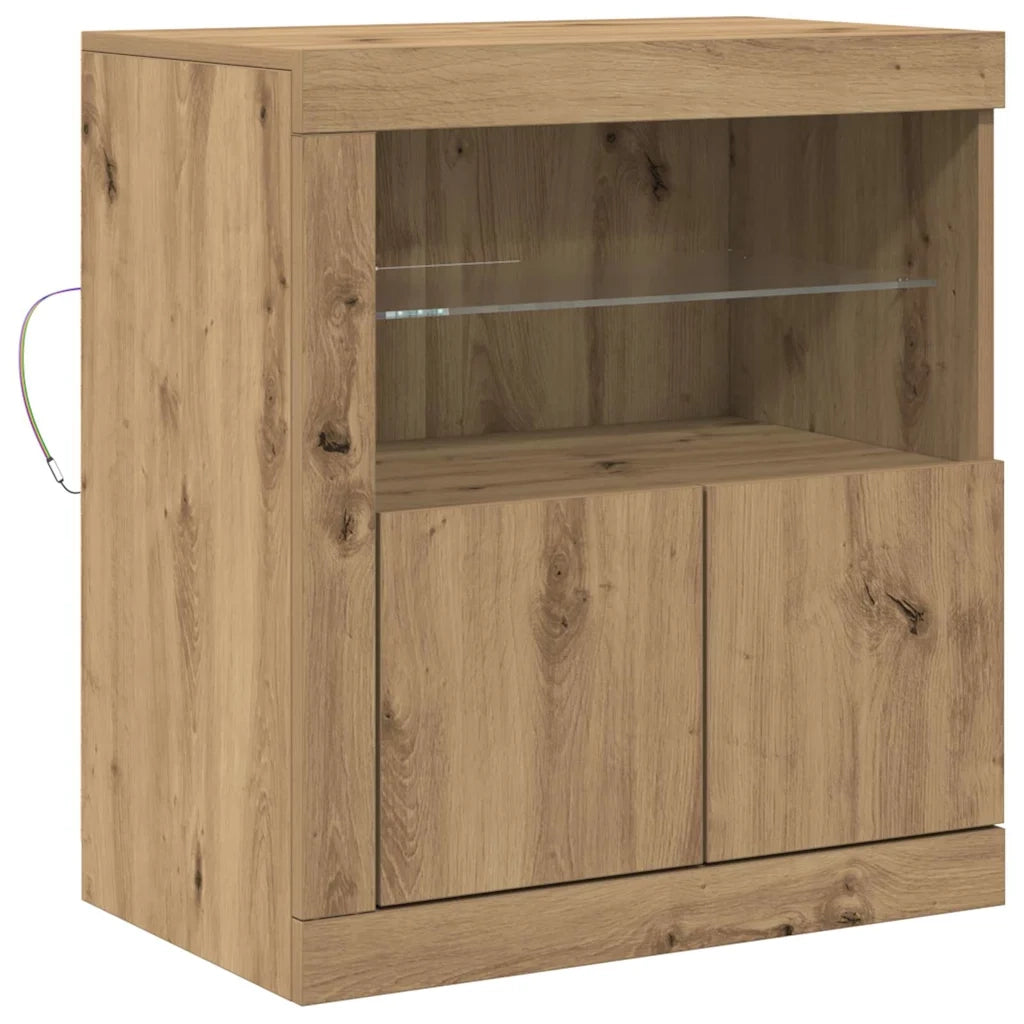 Madia LED Marrone 60,5 x 37 x 67 cm Legno multistrato 863013