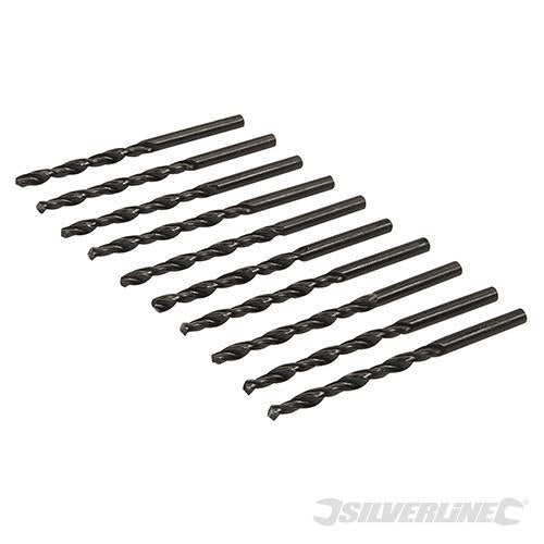 Punte metriche trapano Jobber HSS-R 10 pezzi acciaio temperato Silverline - 7,0 mm