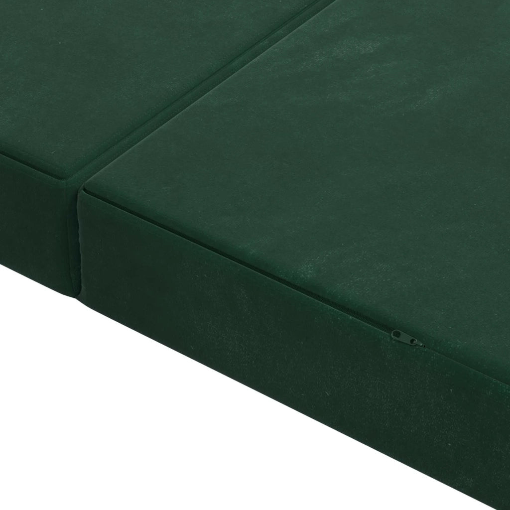 Divano Letto Pieghevole 180 x 67 x 45 cm Verde Scuro 900253