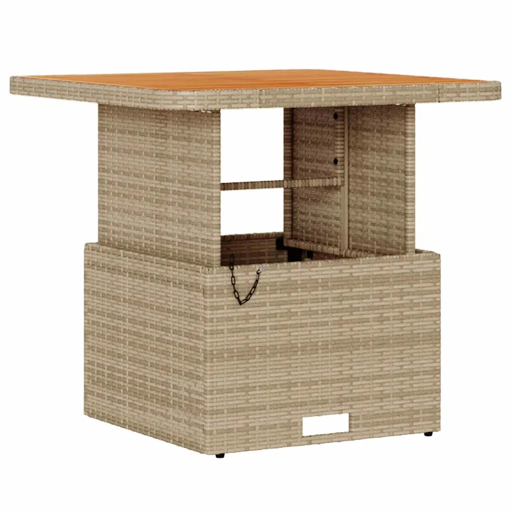 Set da Pranzo per Giardino Beige polyrattan 42007913