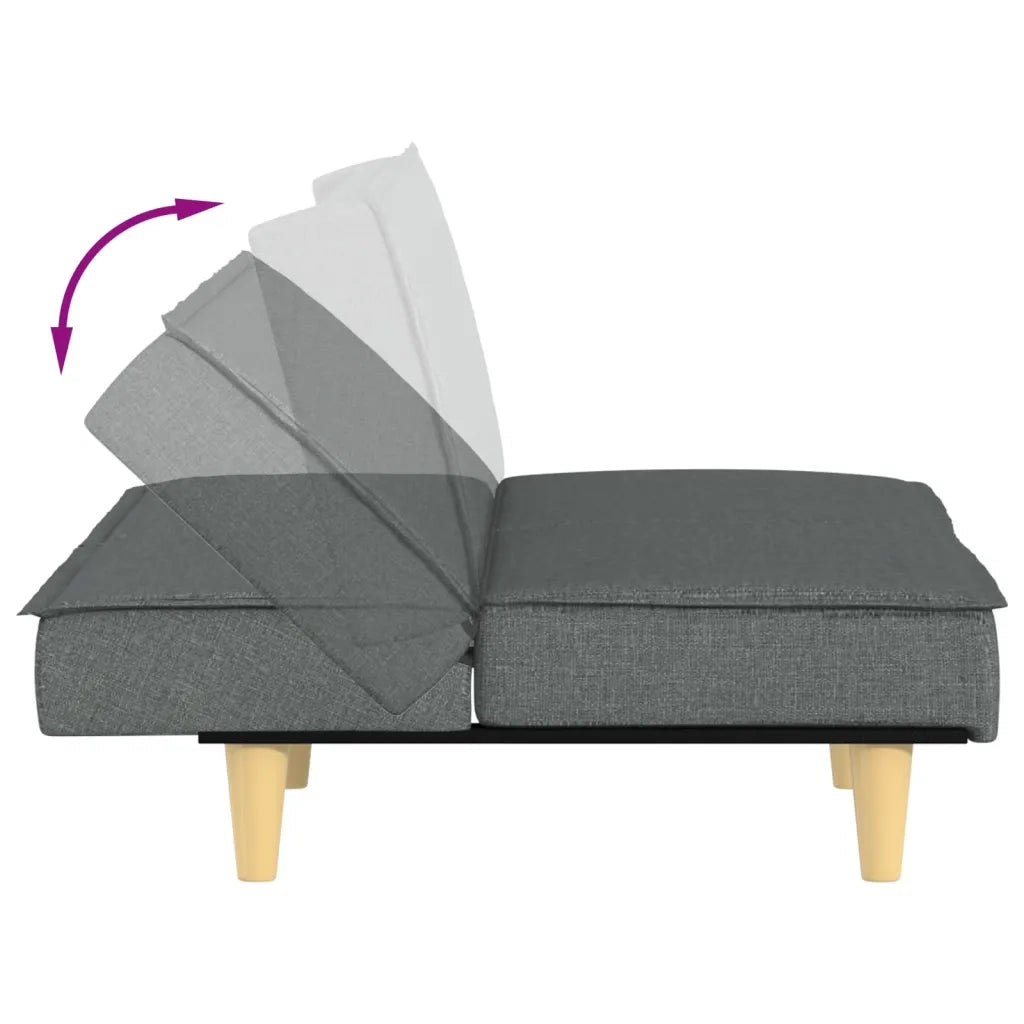 Divano letto-Sofa Letto-Daybed Grigio Scuro in Tessuto 994657