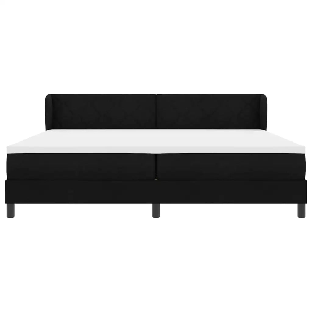 Letto a molle con materasso Nero 200 x 200 cm Tessuto 3340110