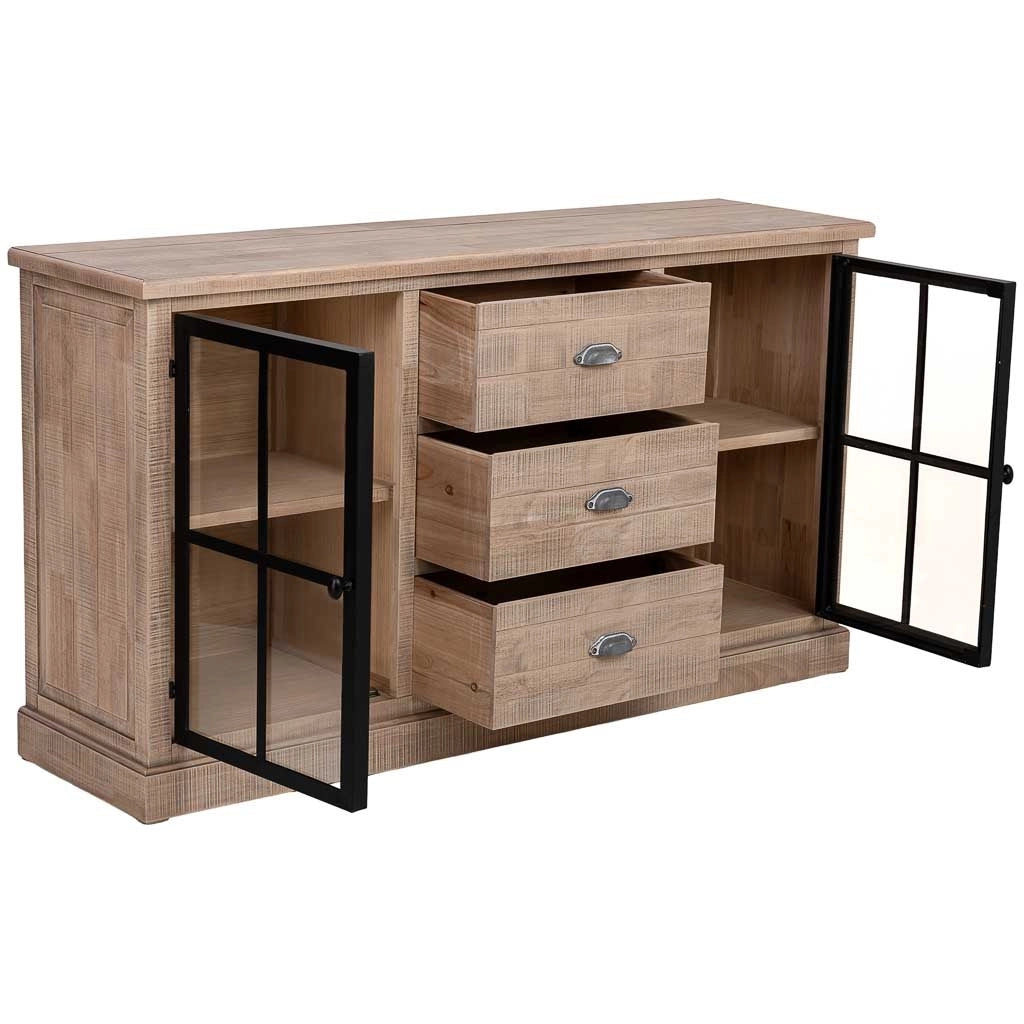 Credenza in legno marrone 150x40x83h cm