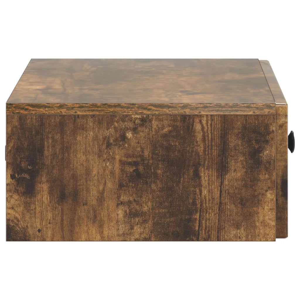 Tavolino da Parete Laterale Rovere Fumo 59 x 34,5 x 17 cm