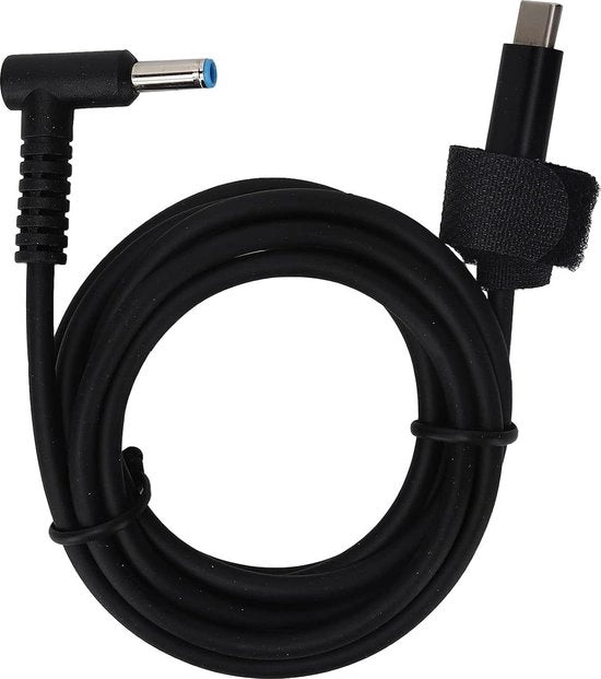 Cavo di ricarica USB C a 45 mm - Adattatore di ricarica Type C - Mannello a 45 x 30 mm - Alimentatore laptop a 90° 3A 65W - Cavo di ricarica veloce - 15 metri / 49 ft - con fermaglio per cavo.