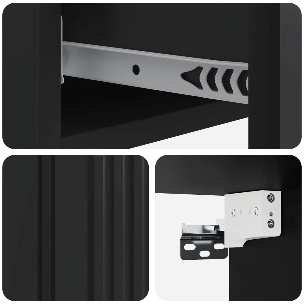 Tavolino da Parete Laterale Nero 87,5 x 34,5 x 17 cm 897986