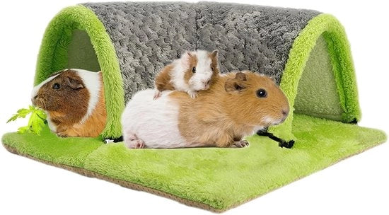 Tunnel letto e nascondiglio per cavia - tunnel e tubi mobili e rimovibili per gabbia - tunnel morbido di lana per cavia, hamster, ratto, ermellino e chinchilla