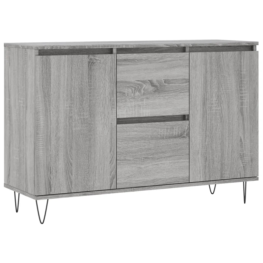 Credenza Grigio Sonoma 101,5x35x70 cm in Legno Multistrato 827210