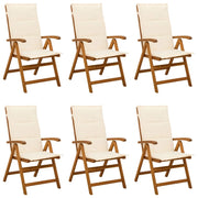 Sedie da giardino reclinabili 6 pz Naturale 3434470