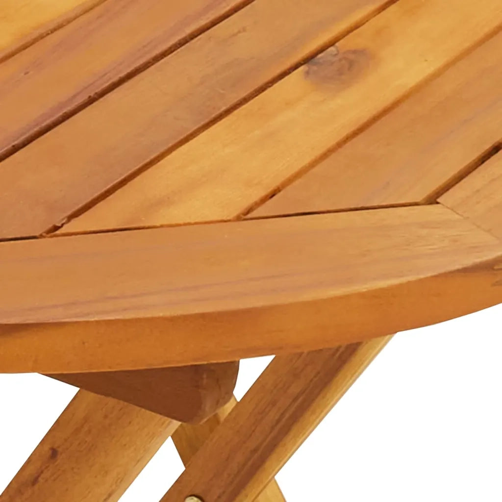 Set da Bistrot 3pz | Set Salotto da Giardino Beige in Polipropilene e Legno Massello