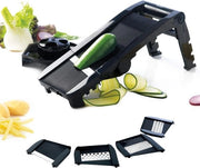 Mandolina Slicer con 5 lame intercambiabili in acciaio inox - manico antiscivolo a mano - protezione per la mano - taglia verdure e frutta - F21000