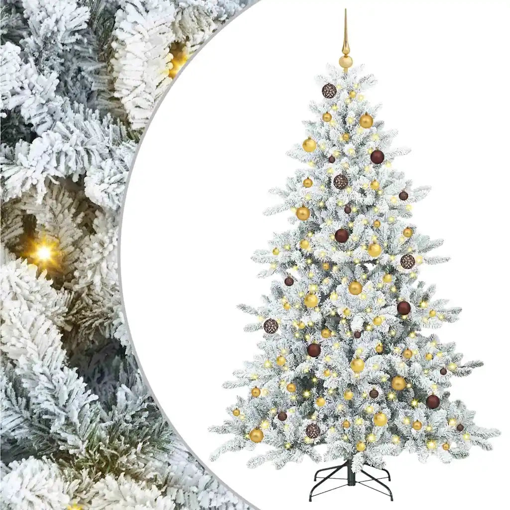 Albero di Natale Artificiale con Rami Pieghevoli Bianco 210 cm 3397728