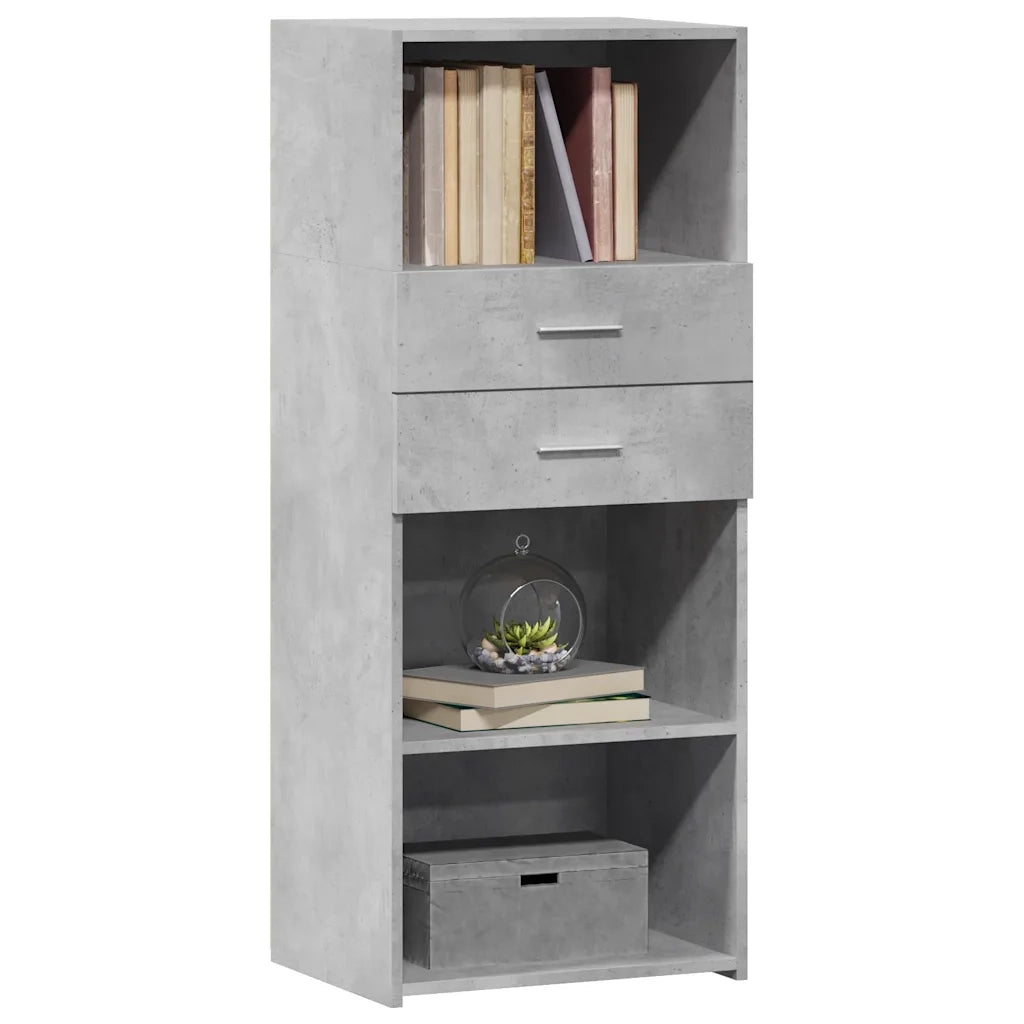 Credenza Grigio Cemento 50x42,5x124 cm in Legno Multistrato