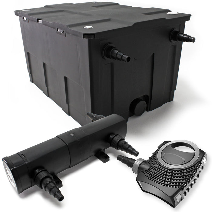 Set per laghetti filtro 60000l pompa SuperEco 80W chiarificatore UVC 18W