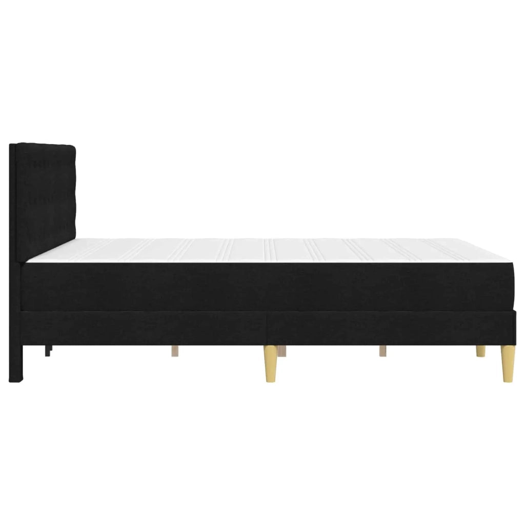 Struttura letto con materasso Nero 140 x 190 cm Tessuto