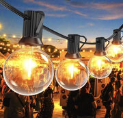 Filamenti luminosi per esterno, catena di luce esterna estendibile 12M con 18+2 palline LED G40, illuminazione esterna per giardino, terrazza, decorazione di giardino