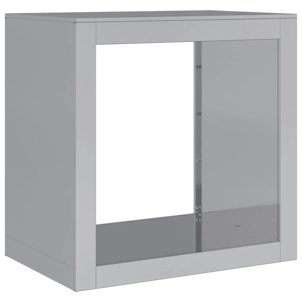 Portalegna 60 x 40 x 60 cm acciaio zincato grigio 02_0043730