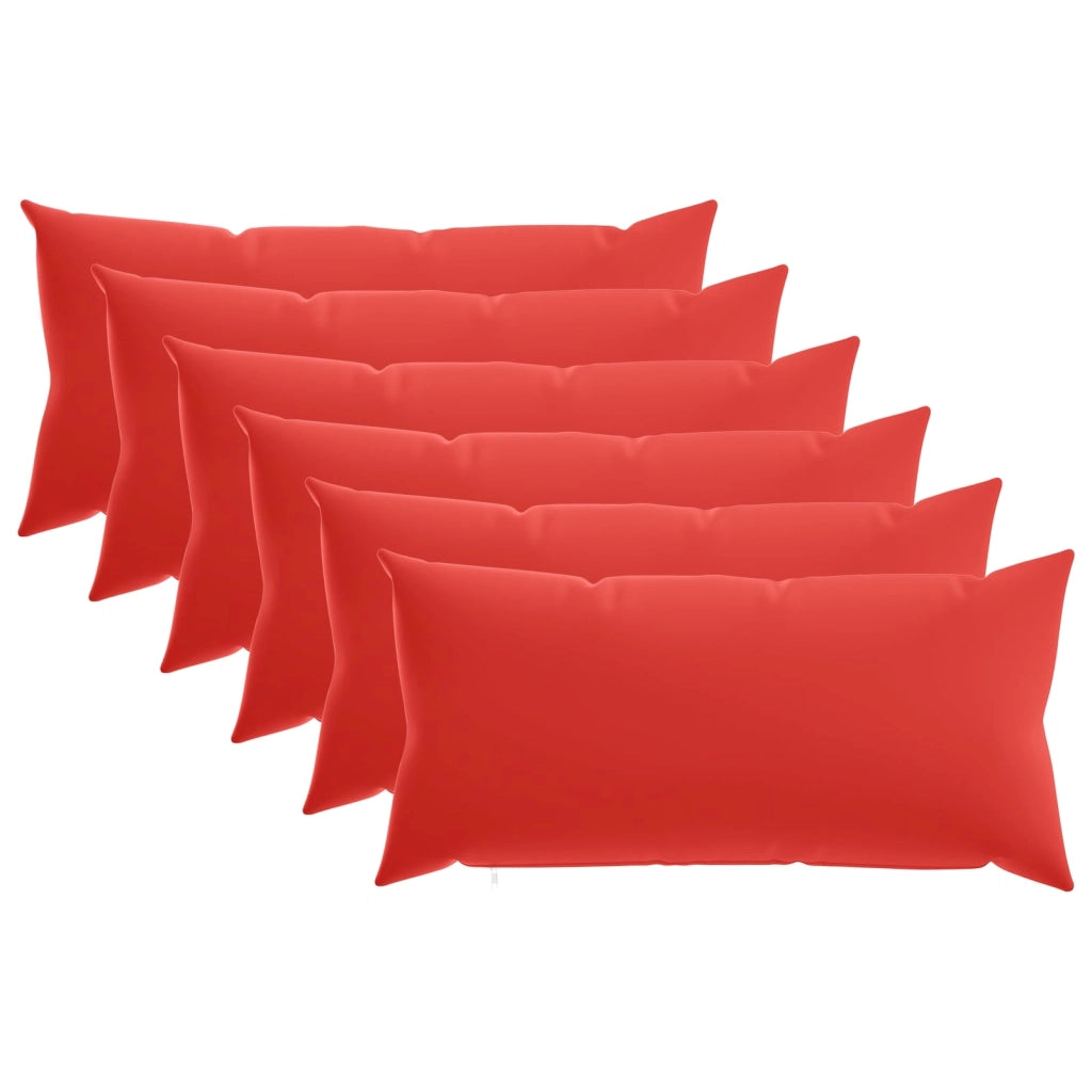 Federa 6 pcs HEERLEN Rosso 40 x 70 cm Poliestere 909628